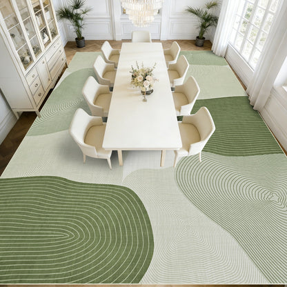 Bleum Cade 8x10 Area Rugs for Living Room, Abstract Rug Ultra Soft Washable Rugs for Bedroom, Anti Slip Durable Stain Resistant Larg Carpet Home Decor for Dining Room,Green