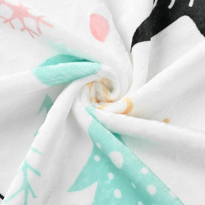 BLEUM CADE Christmas Throw Blanket, Christmas Tree and Snowflake Blankets, Super Soft & Cozy Flannel Blanket for Couch Bed (50" x 60" )