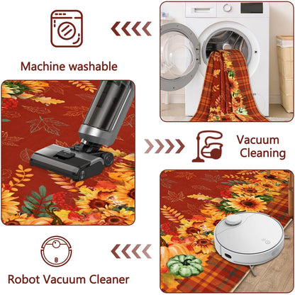 Bleum Cade 8'x10' Fall Area Rugs for Living Room, Washable Rugs Modern Rugs for Bedroom Dinning Room,Sunflower Rug Ultra Soft Non Slip Durable Large Carpet Home Decor