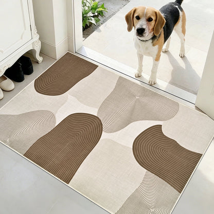 Bleum Cade Area Rugs for Doormat 2X3,Abstract Machine Washable Foldable Non Slip Outdoor Indoor Welcome Mat Carpet for Entrance,Grey