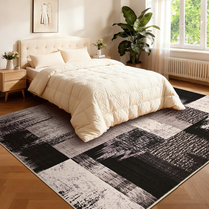 Bleum Cade Modern Geometric 8x10 Area Rugs for Living Room, Patchwork Abstract Rug Non Slip, Washable Soft Bedroom Rug Stain Resistant, Indoor Rugs Low Pile Carpet for Dining Room