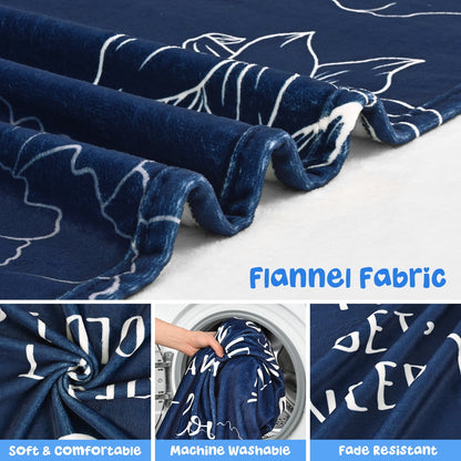 Bleum Cade Gifts for Mom Mothers Day,Mom Birthday Gifts Blanket, Moms Gift for Women from Daughter Son,Soft Flannel Throw Blankets, Navy,50"x60"