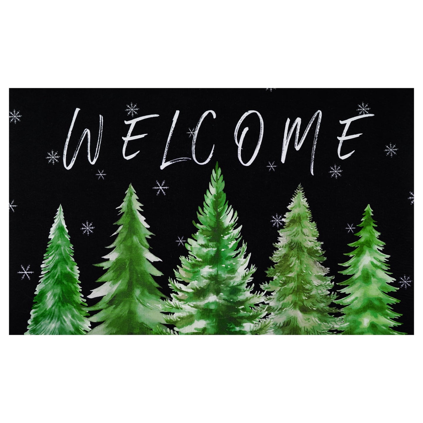 Bleum Cade Christmas Doormat Winter Holiday Outdoor Welcome Mat for Entrance,Non-slip Christmas Tree Door Mat with Rubber Backing,18" x 30"