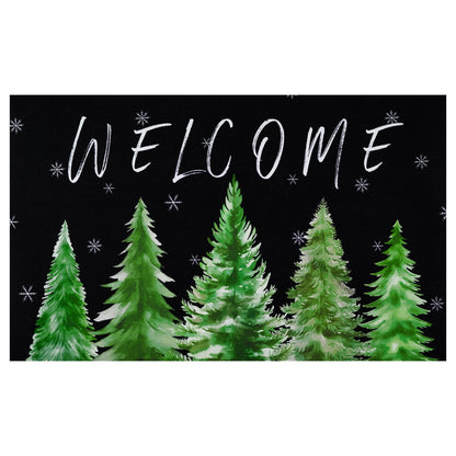 Bleum Cade Christmas Doormat Winter Holiday Outdoor Welcome Mat for Entrance,Non-slip Christmas Tree Door Mat with Rubber Backing,18" x 30"