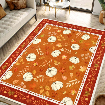 Bleum Cade 5'x7' Fall Area Rugs for Living Room,Pumpkins Rug Ultra Soft Washable Rugs for Bedroom, Anti Slip Durable Carpet Home Decor for Dining Room