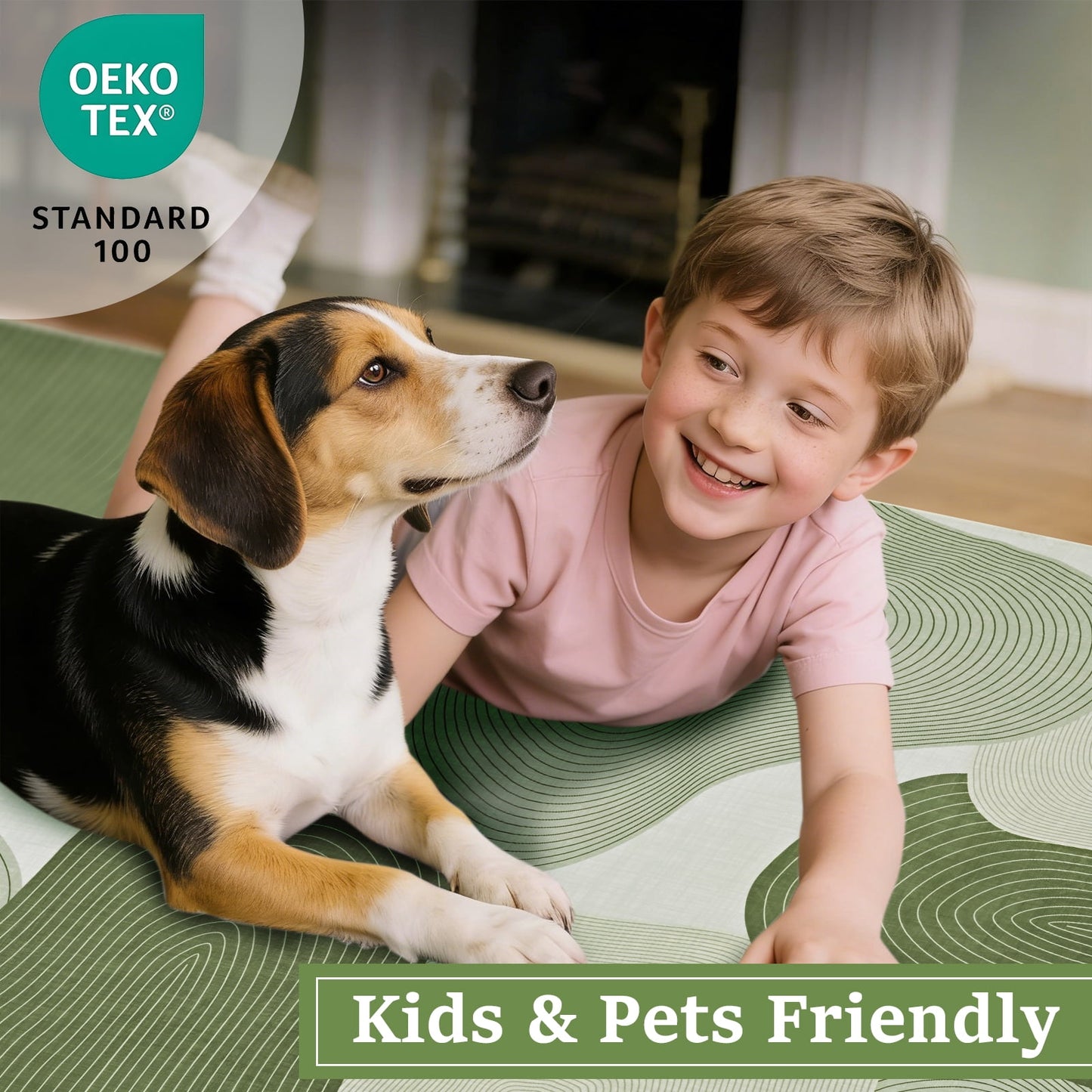 Bleum Cade Area Rugs for Doormat 2X3,Abstract Machine Washable Foldable Non Slip Outdoor Indoor Welcome Mat Carpet for Entrance,Green