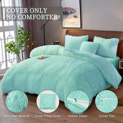 Bleum Cade 4-Piece Warm and Cosy Green Comforter Bedding Set, King