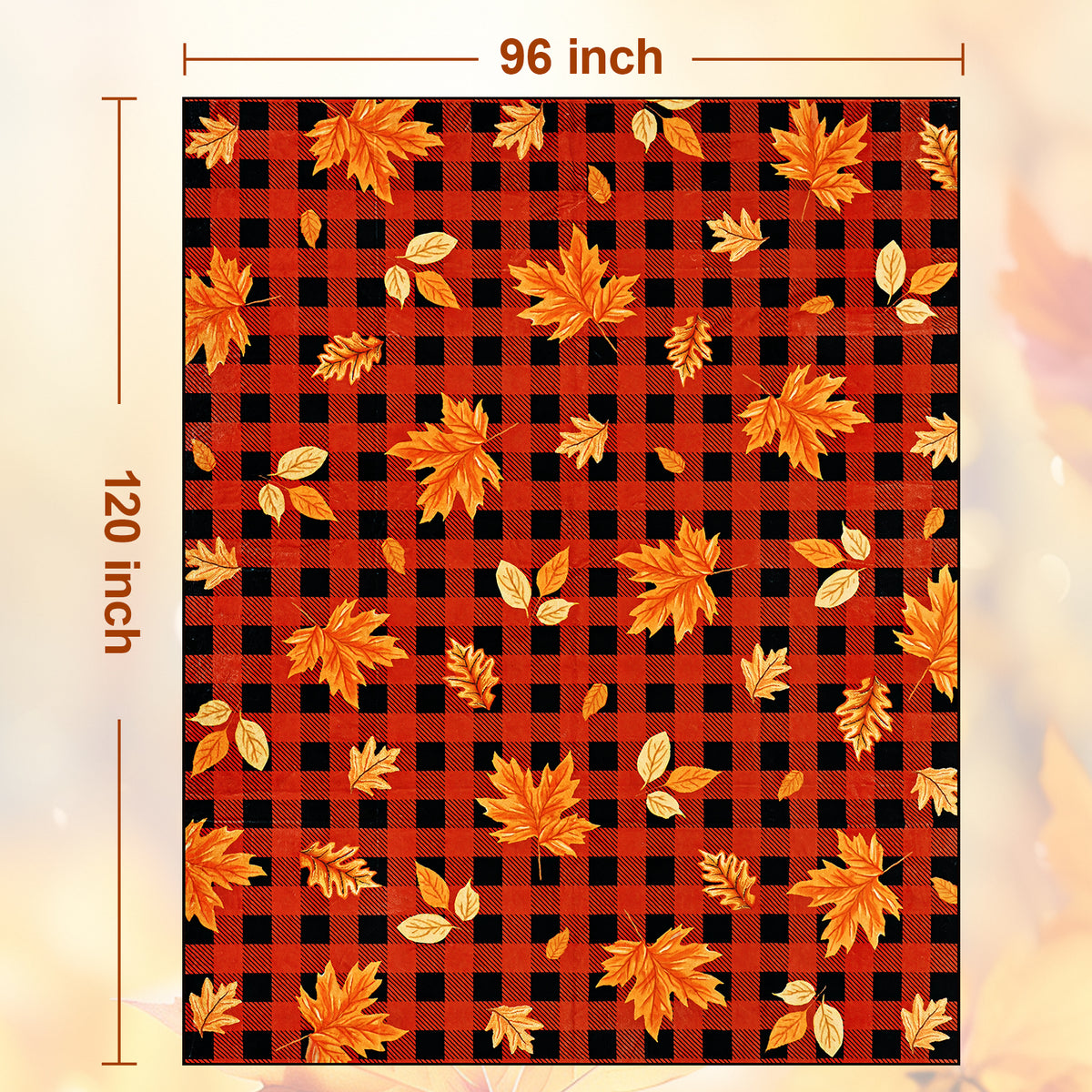 Bleum Cade 8'x10' Fall Area Rugs for Living Room, Washable Rugs Modern Rugs for Bedroom Dinning Room,Maple Leaf Rug Ultra Soft Non Slip Durable Large Carpet Home Decor
