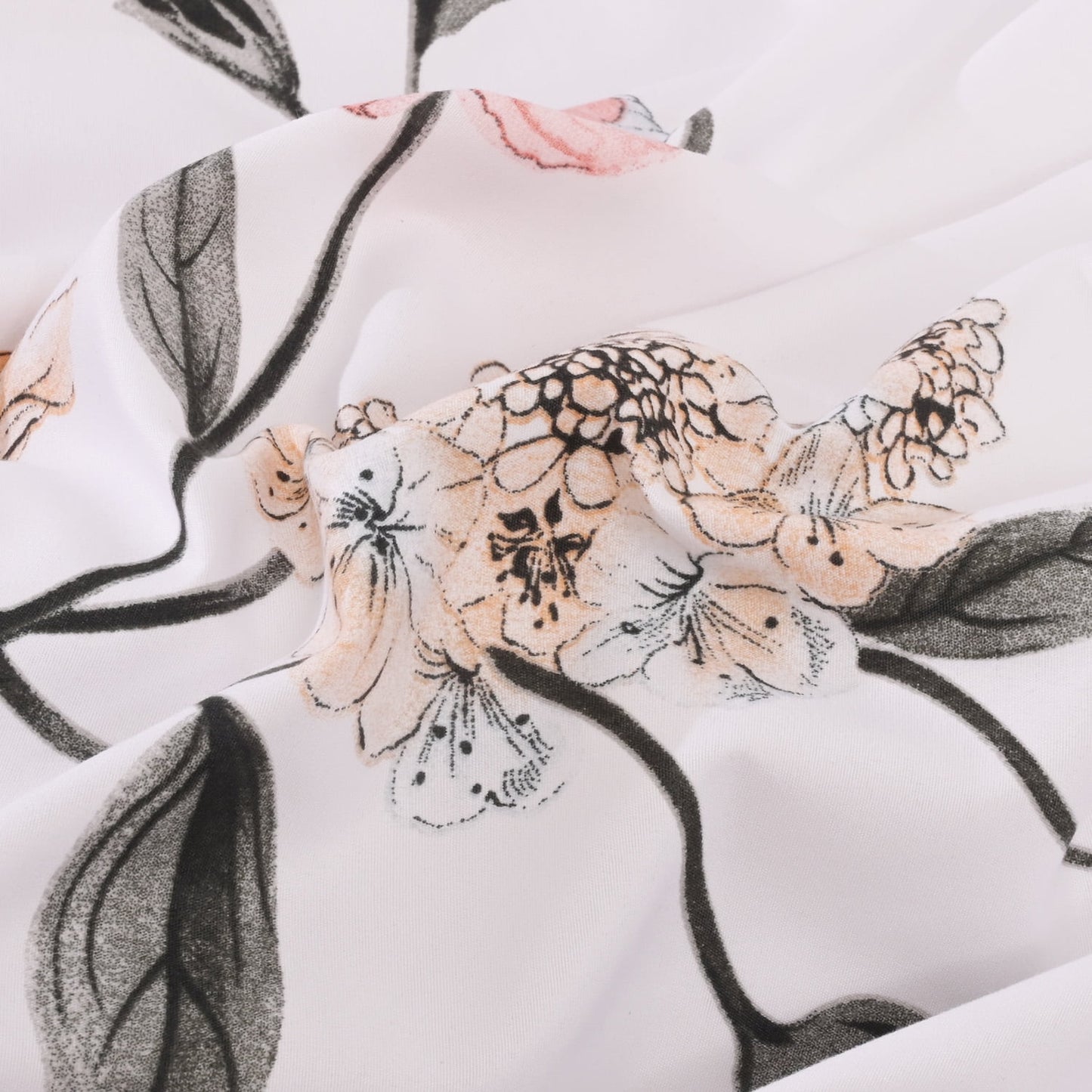 BLEUM CADE Floral Duvet Cover Set, 2-Piece Luxury Bedding Comforter Set, Soft Comforter Cover with Invisible Zip,Duvet Cover and One Pillowcase,Twin