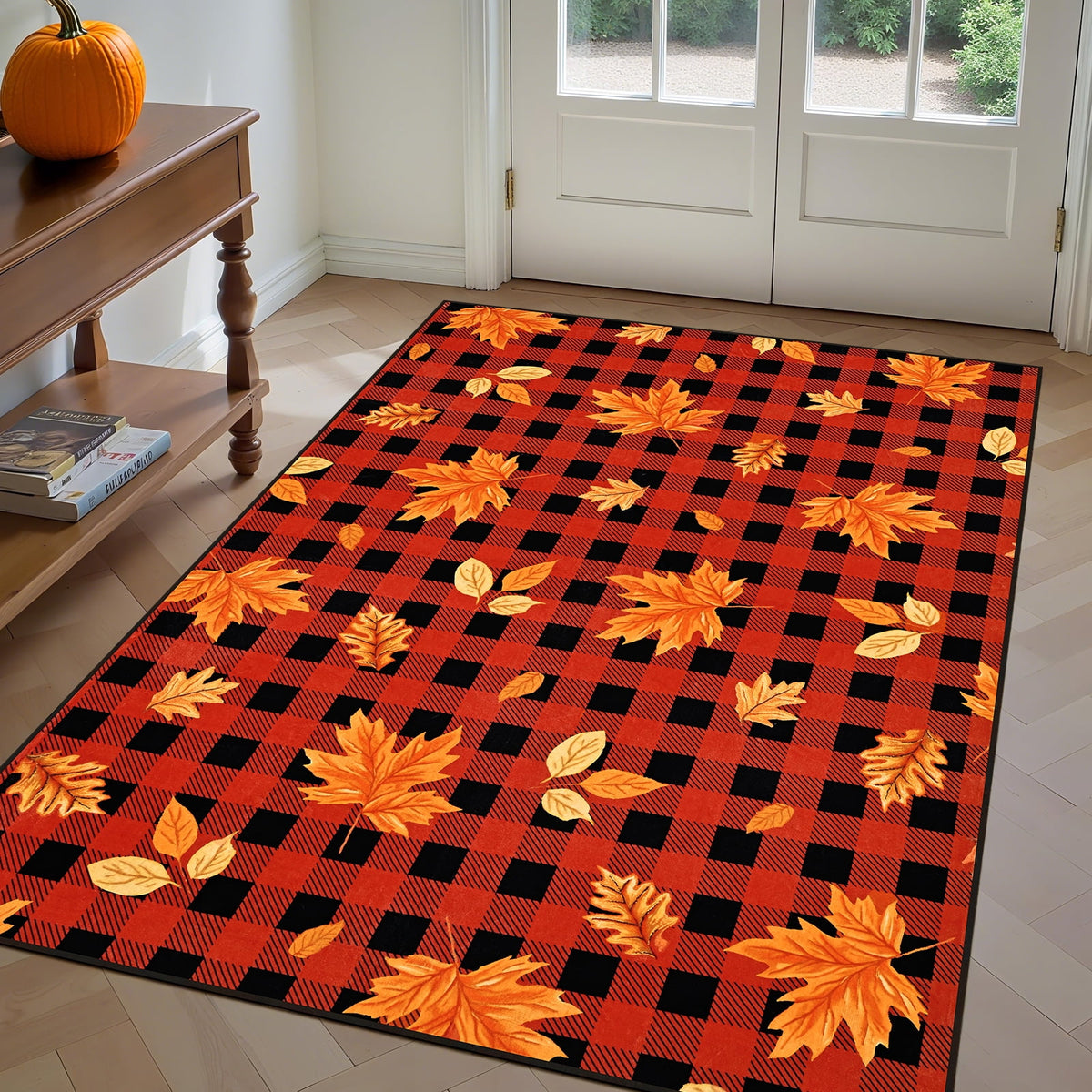 Bleum Cade 5'x7' Fall Area Rugs for Living Room,Maple Leaf Rug Ultra Soft Washable Rugs for Bedroom, Anti Slip Durable Carpet Home Decor for Dining Room