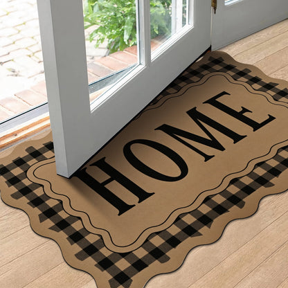 Bleum Cade Door Mat Outside Inside Home Doormat,Non-Slip Low Profile Front Door Mat ,Muddy Dirt Resist Stain Fade Door Mat for Outside Patio Porch,(18"x30",Home)