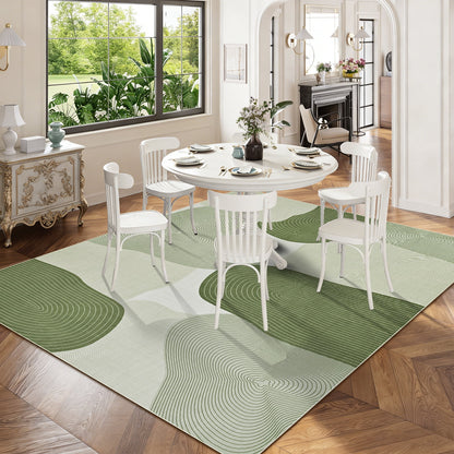 Bleum Cade 5'x7' Area Rugs for Living Room, Abstract Rug Ultra Soft Washable Rugs for Bedroom, Anti Slip Durable Stain Resistant Larg Carpet Home Decor for Dining Room,Green