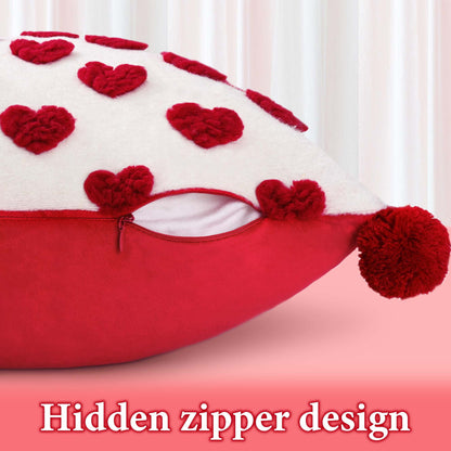 BLEUM CADE Valentine's Day Throw Pillow Cover 18 x 18 in,2 Pack Red Loving Pillowcases for Couch Sofa Decor Pillow Covers for Home Decorations