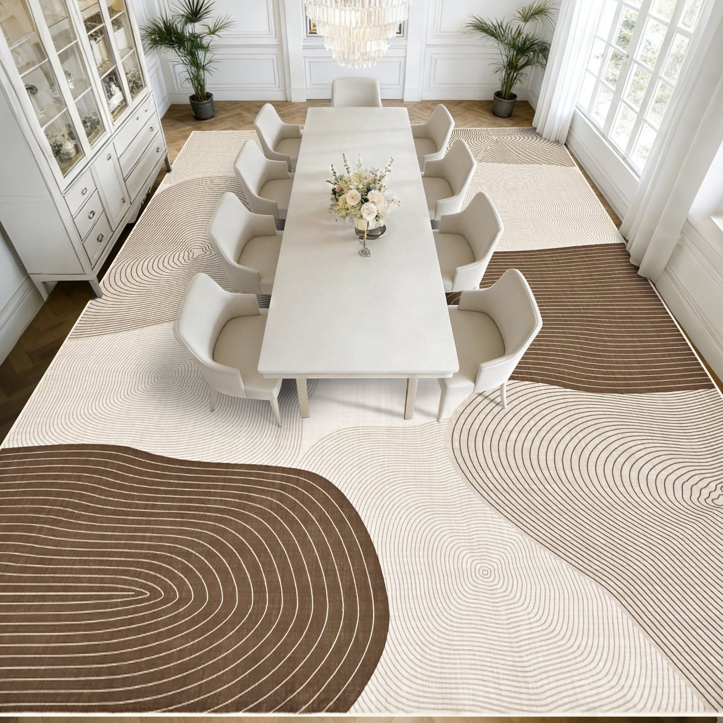Bleum Cade 8x10 Area Rugs for Living Room, Abstract Rug Ultra Soft Washable Rugs for Bedroom, Anti Slip Durable Stain Resistant Larg Carpet Home Decor for Dining Room,Grey