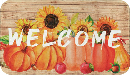 BLEUM CADE Fall Doormat Outdoor Welcome Mat for Entrance,Sunflower Pumpkin Door Mat Outside Entry Rug,18 x 30 inches