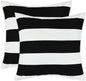 BLEUM CADE Black and White Throw Pillow Cases Set of 2, Outdoor pillows Striped Couch Cushion Cover, Farmhouse Decorative throw Pillow Covers for Home Decor,12"x20"