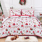 BLEUM CADE 3 Piece Christmas Quilt King Size, Christmas Tree and Santa Claus Quilts Bedding Set, Christmas Decor Soft Lightweight Bedspread Coverlet Set(1 Quilt, 2 Pillow Cases)