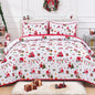 BLEUM CADE 3 Pieces Christmas Quilts Sets Queen Size, Christmas Tree Quilt Bedding Set, Reversible Green Buffalo Plaid Comforter Sets, Santa Claus Soft Lightweight Xmas Bedspread Coverlet, 90"x90"
