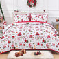 BLEUM CADE Christmas Quilts King Size 3 Piece, Bow & Festive Foliage Quilts Bedding Set, Christmas Decor Super Soft Bedspread Coverlet Set (1 Quilt, 2 Pillow Cases)