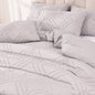 BLEUM CADE 3 Pieces Comforter Set King Size Soft Breathable Duvet Cover Set,Tufted Geometric Bed Comforter Cover Set,Gray