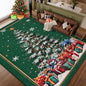 BLEUM CADE 8'x10' Christmas Tree Area Rugs for Living Room, Winter Green Washable Rugs for Bedroom Dinning Room, Ultra Soft Non Slip Durable Large Carpet Christmas Decorations