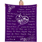 BLEUM CADE Throw Blankets Anniversary Birthday Gift for Mom from Daughter Son, Dear Mom Blanket for Mother's Day, Super Soft Flannel Throw Blankets for Bed Couch 50"x60"
