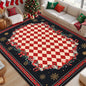 BLEUM CADE Christmas 5'x7' Area Rugs for Living Room, Washable Rugs for Bedroom Dinning Room,Red Checkered Rug Ultra Soft Non Slip Durable Large Carpet Home Decor