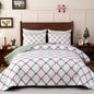 BLEUM CADE Christmas Quilts Queen Size 3 Piece, Santa Claus & Snowflake Quilt Bedding Set, Christmas Decor Soft Lightweight Bedspread Coverlet Set (1 Quilt, 2 Pillow Cases)