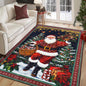 BLUEM CADE Santa Claus Christmas 8' x 10' Area Rug for Living Room Bedroom,Xmas Decor Machine Washable Rug Carpet with Non-slip Backing