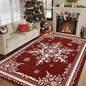 BLEUM CADE Christmas Snowflake 5'x7' Area Rugs for Living Room, Washable Rugs for Bedroom Dinning Room,Ultra Soft Non Slip Durable Large Carpet Christmas Decorations,Green