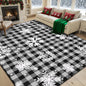 Bleum Cade Christmas Snowflake 5'x7' Area Rugs for Living Room, Washable Rugs for Bedroom Dinning Room,Red Buffalo Plaid Rug Ultra Soft Non Slip Durable Large Carpet Home Decor