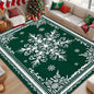 BLEUM CADE Christmas Snowflake Area Rugs 2x3 Door Mat, Non Slip Washable Entryway Rug Outdoor Indoor Welcome Mat for Entrance,Christmas Decorations,Red