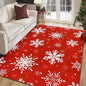 BLEUM CADE Christmas Snowflake 3x5 ft Area Rug,Non-slip Machine Washable Area Rug for Christmas Decorations Living Room Bedroom