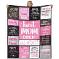 BLEUM CADE Gifts for Mom Birthday Mother's Day Blanket,Gifts From Daughter Son,Soft Flannel Throw Blanket Presents for Mother,Pink,50" x 60"
