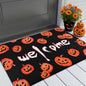 BLEUM CADE Halloween Welcome Mat Ghost Bat Outdoor Doormat,Non Slip Low Profile Entrance Mat for Outside Patio,18 x 30 inches