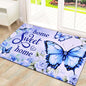 BLEUM CADE Spring Welcome Mat Butterfly Outdoor Doormat,Non Slip Sunflower Entry Mat for Outside Patio,18 x 30 inches