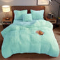 BLEUM CADE Luxury Fluffy Fuzzy Twin Bedding Comforter Set,3 Pieces Shaggy Duvet Cover Set,Furry Plush Velvet Comforter Cover with Zip Closure,White