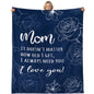 Bleum Cade Gifts for Mom Mothers Day,Mom Birthday Gifts Blanket, Moms Gift for Women from Daughter Son,Soft Flannel Throw Blankets, Navy,50"x60"
