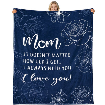 BLEUM CADE Gifts for Mom Birthday Mother's Day Blanket,Gifts From Daughter Son,Soft Flannel Throw Blanket Presents for Mother,Pink,50" x 60"