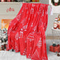 BLEUM CADE Reversible Christmas Throw Blanket for Couch,Red Christmas Blanket Soft Flannel Xmas Tree Blanket, 50 x 60 Inch