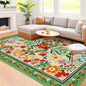 Bleum Cade Area Rugs for Doormat 2X3,Spring Boho Floral Rug, Machine Washable Non Slip Welcome Mat, Low Pile Carpet for Entryway, Kitchen, Front Door Indoor Entrance,Black