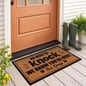 Bleum Cade Meowdy Welcome Mat,Black Cat Low Profile Front Door Mat Non-Slip Rubber Backing Doormat for Cat Lover Outdoor Indoor Home Decor,Brown,18"x30"