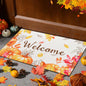 BLEUM CADE Thanksgiving Welcome Mats,Pumpkin Non Slip Outdoor Door Mats,Low Profile Entrance Fall Doormats for Outside Patio,18 x 30 inches