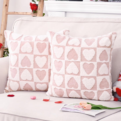 BLEUM CADE Valentine's Day Throw Pillow Cover 18 x 18 in,2 Pack Red Loving Pillowcases for Couch Sofa Decor Pillow Covers for Home Decorations
