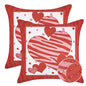 BLEUM CADE Valentine's Day Throw Pillow Cover 18 x 18 in,2 Pack Red Loving Pillowcases for Couch Sofa Decor Pillow Covers for Home Decorations