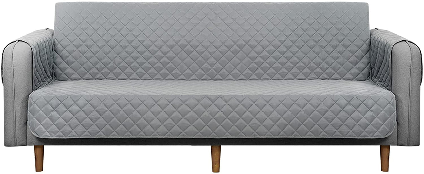 BLEUM CADE Waterproof Sofa Cover 3 Seater Non Slip Couch Cover Machine Washable Slipcover Leakproof Furniture Protector for Dogs Kids Pets, Gray, Sofa