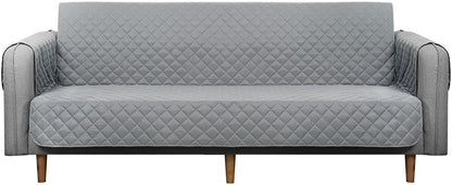 BLEUM CADE Waterproof Sofa Cover 3 Seater Non Slip Couch Cover Machine Washable Slipcover Leakproof Furniture Protector for Dogs Kids Pets, Gray, Sofa