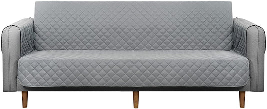 BLEUM CADE Waterproof Sofa Cover 3 Seater Non Slip Couch Cover Machine Washable Slipcover Leakproof Furniture Protector for Dogs Kids Pets, Gray, Sofa