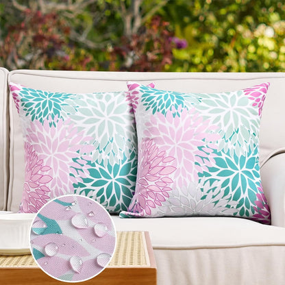 BLEUM CADE Halloween Pillow covers 18 x 18 inches Set of 2,Pumpkin Ghost Spider Web Halloween Decor,Purple