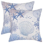 BLEUM CADE Summer Outdoor Pillow Covers 18 x 18 inches,2 Pack,Waterproof,Orange